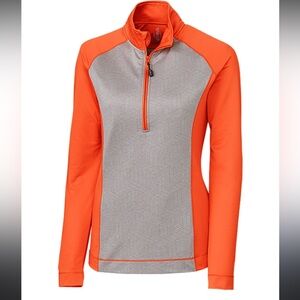 CBUK College Orange All-Star golf Printed Half Zip XL 135